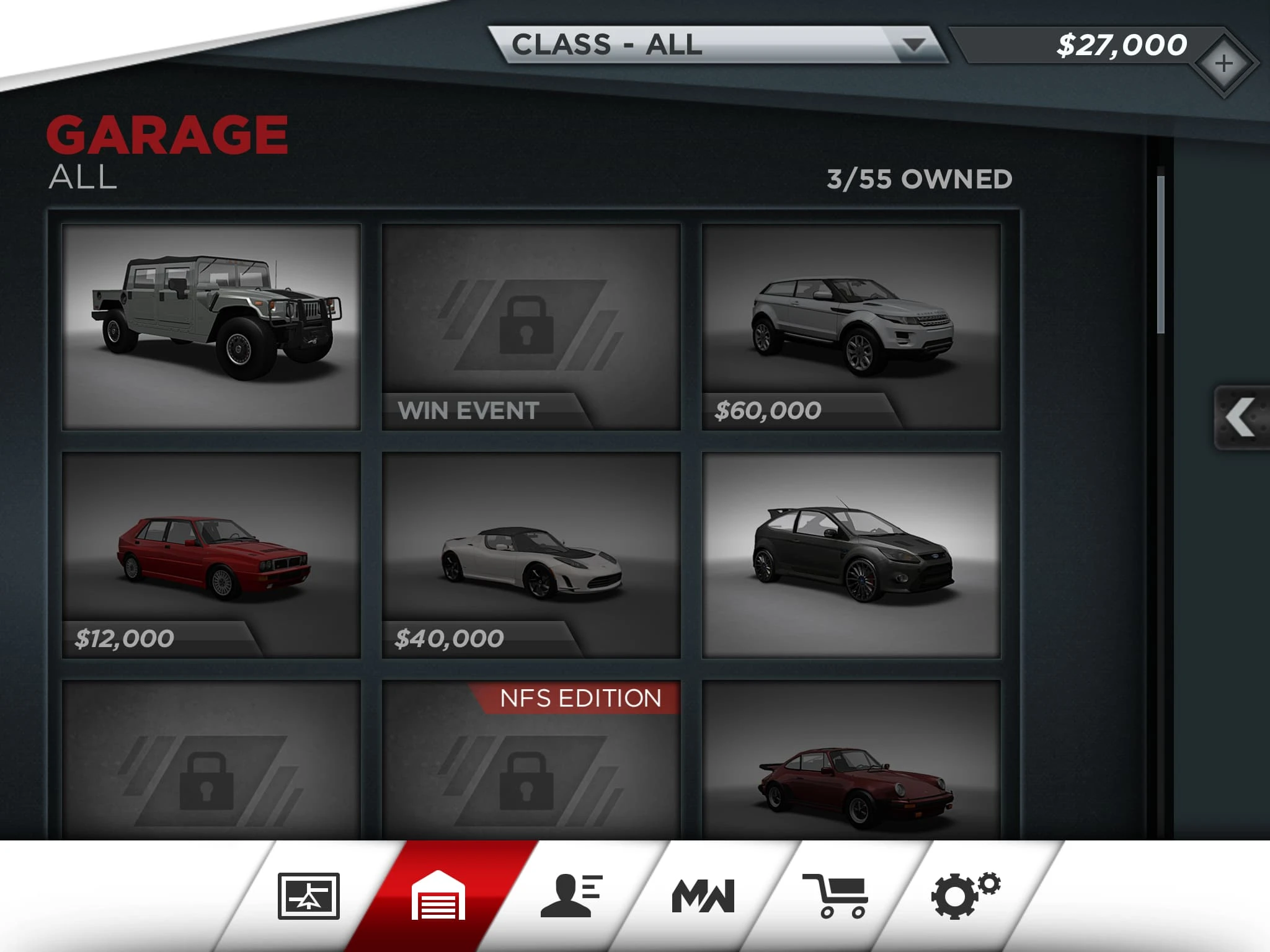 دليل فتح جميع السيارات في لعبة Need for Speed Most wanted 2012