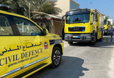 الدفاع المدني: إخماد حريق اندلع في إحدى الشقق بمنطقة الجفير