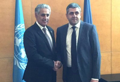 وزير الصناعة والتجارة والسياحة يجتمع مع امين عام المنظمة السياحة العالمية	