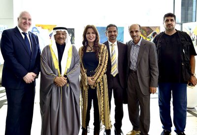 رئيس مجلس الشورى يفتتح المعرض التشكيلي للفنانة عالمة الموسوي