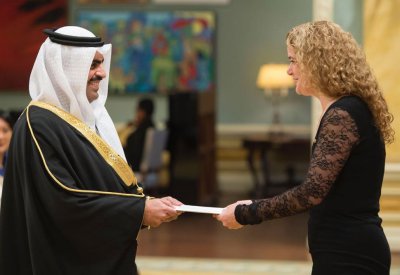 الشيخ عبدالله بن راشد يقدم أوراقه اعتماده سفيرا غير مقيم للمملكة إلى الحاكم العام الكندي