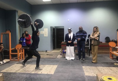 الغانم يزور تدريبات منتخبات رفع الأثقال استعداداً لبطولة غرب آسيا