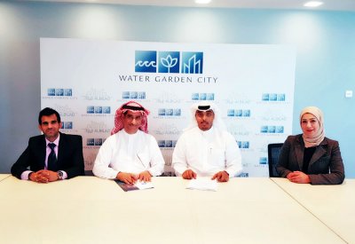 شركة البلاد العقارية للاستثمار ودوز كافيه توقعان على اتفاقية تأجير في مشروع الواتر جاردن سيتي