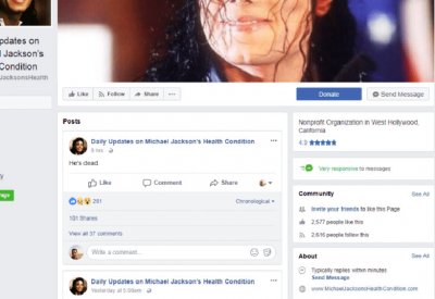 صفحة معجبي مايكل جاكسون تكرر منشورا واحدا.. والتفاعل كبير