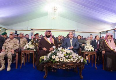 السيسي ومحمد بن سلمان يتفقدان مشروعات بقناة السويس