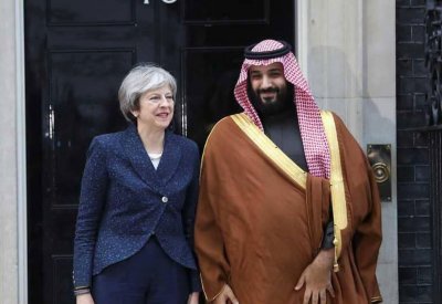 ولي العهد السعودي وماي يتفقان على التصدي لإيران