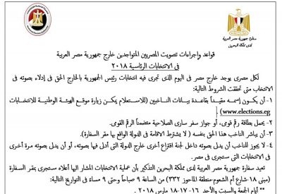 بدء التصويت في الانتخابات المصرية الجمعة 16 مارس