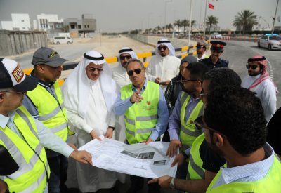 وزير الأشغال يفتتح مدخل بوري الجديد من شارع خليفة بن سلمان السريع