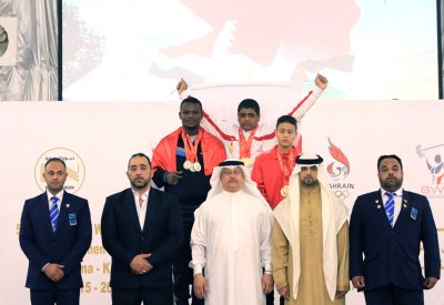توج البطل البحريني حسين علي بذهبية وزن 94 كيلوغرام لفئة الشباب