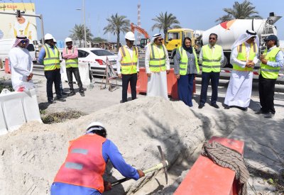 "الأشغال" تباشر تنفيذ أربعة مشاريع في المحرق ضمن حزمة تخفيف الازدحامات المروية