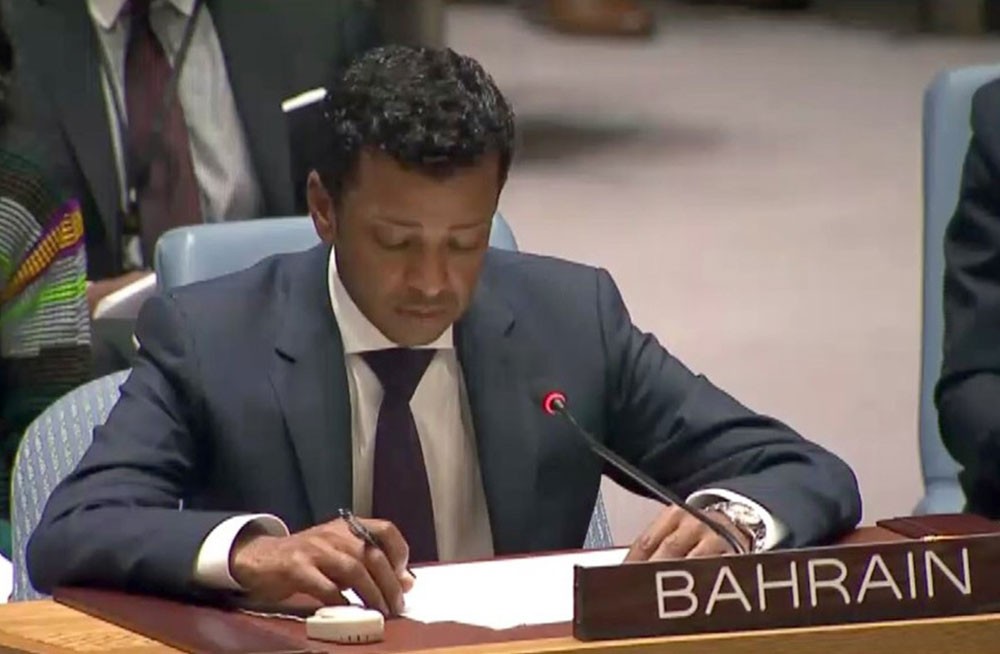 المندوب الدائم لمملكة البحرين لدى الأمم المتحدة يشارك في مؤتمر لمكافحة الاتجار غير المشروع في الأسلحة الصغيرة والخفيفة