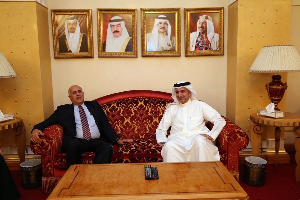 الجودر يستقبل الرجوب ويشيد بالتعاون البحريني الفلسطيني في المجال الشبابي والرياضي