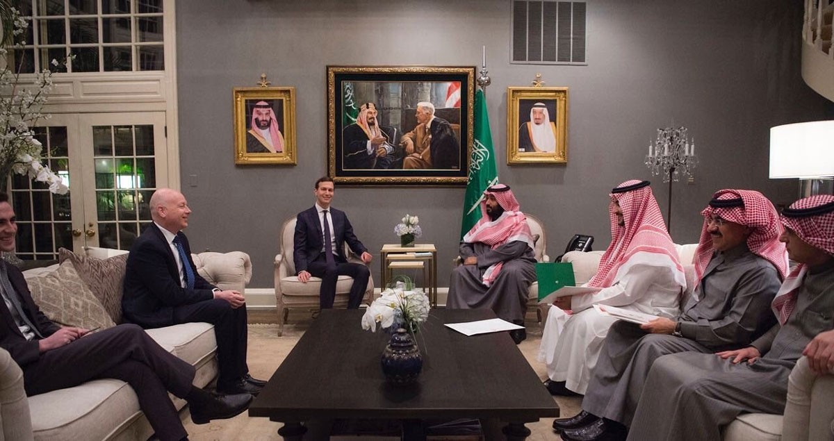 محمد بن سلمان يناقش عملية السلام بالشرق الأوسط مع كوشنر