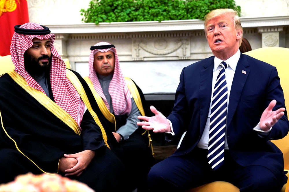 البيت الأبيض: ترمب ومحمد بن سلمان بحثا خطر إيران باليمن