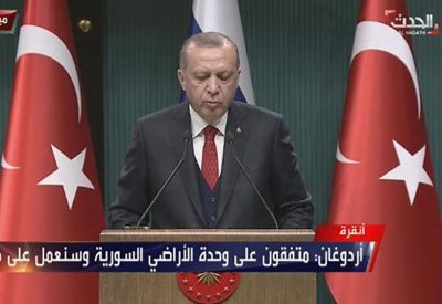 أردوغان : سأبحث مع بوتين سبل حل سلمي للأزمة السورية