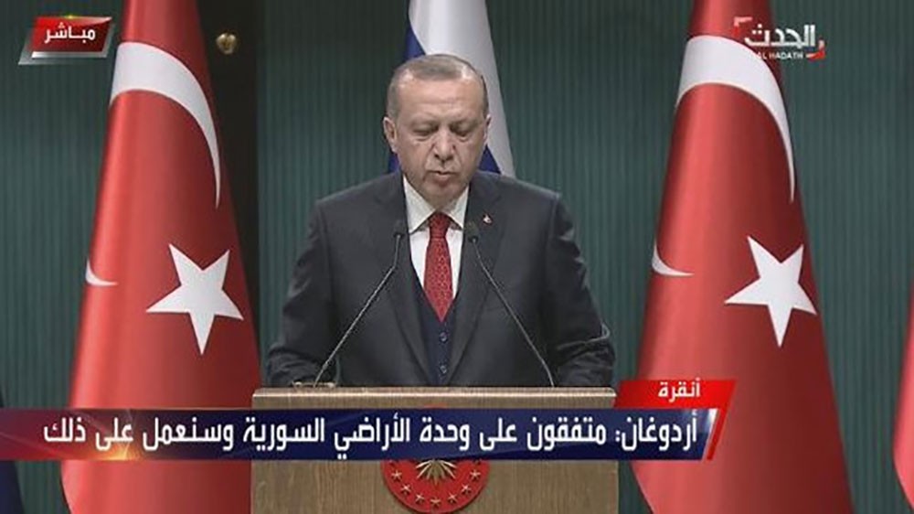 أردوغان : سأبحث مع بوتين سبل حل سلمي للأزمة السورية