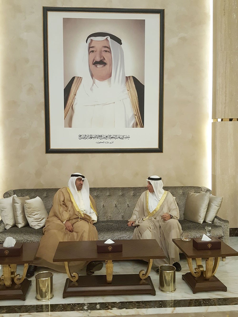 وزير الصناعة والتجارة والسياحة يلتقي نظيره الكويتي
