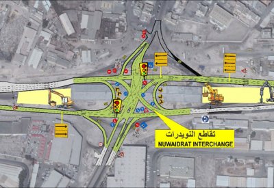 "الأشغال" : تركيب إشارة ضوئية جديدة على تقاطع شارع الشيخ جابر الصباح مع شارع النويدرات