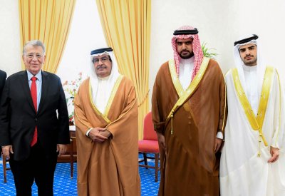 سمو الشيخ علي بن خليفة يستقبل كبير مستشاري الرئيس التركي السابق
