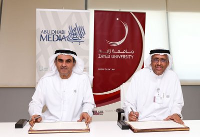 أبوظبي للإعلام توقع مذكرة تفاهم مع جامعة زايد