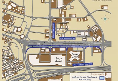 الأشغال: البدء بتوسعة شارع ناصر بن جبر الجبر من الجهة الجنوبية للشارع بمنطقة السيف