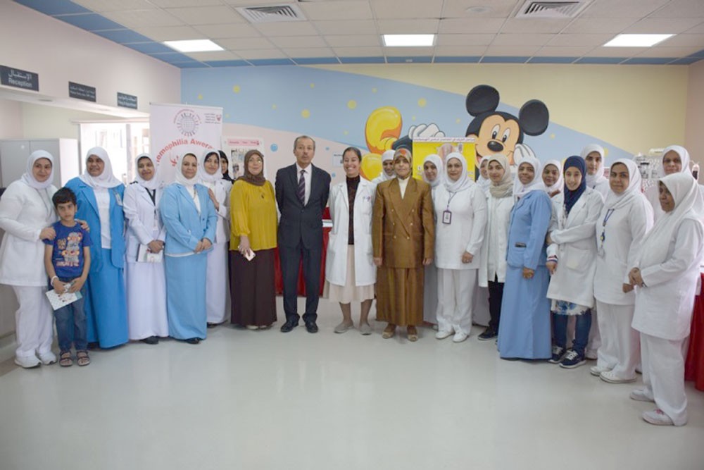 الدكتور العوضي يفتتح احتفال عيادات الأطفال باليوم العالمي للثلاسيميا والهيموفيليا العالمي	