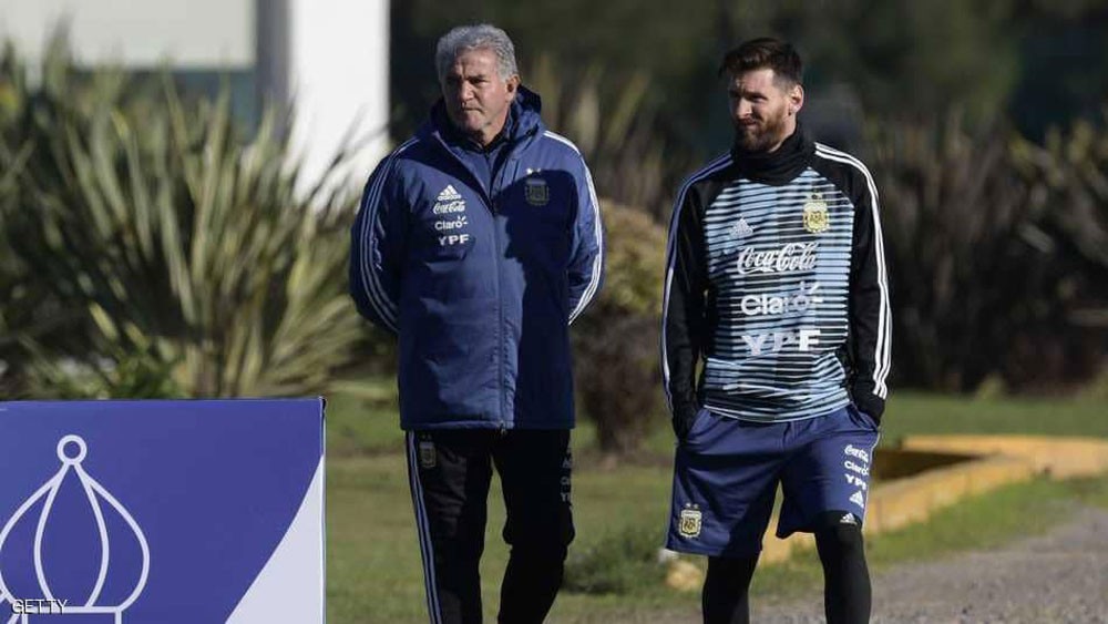ميسي في تدريبات منتخب التانغو استعدادا للمونديال