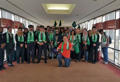 طيران الخليج تنقل مشجعي المنتخب السعودي من الدمام إلى موسكو