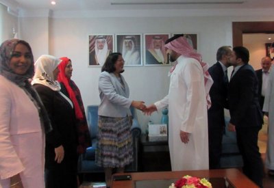 وزيرة الصحة تستقبل المهنئين من موظفي الوزارة 