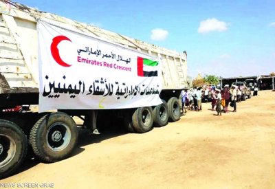 المواد الإنسانية تتدفق على المناطق المحررة غربي اليمن