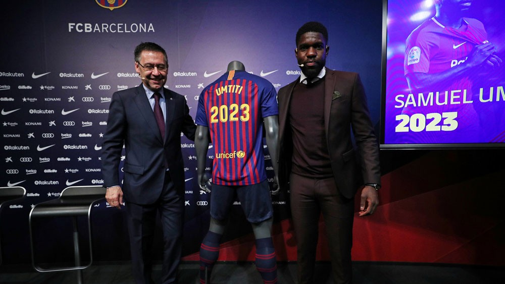 برشلونة يربط أومتيتي بشرط جزائي قدره نصف مليار يورو