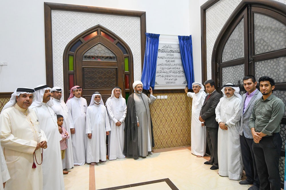 رئيس الأوقاف الجعفرية يفتتح جامع الشيخ عبدالله في القدم ويشيد بجهود المتبرعين