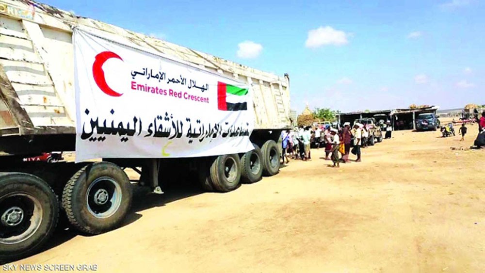 المواد الإنسانية تتدفق على المناطق المحررة غربي اليمن