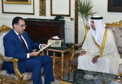 رئيس وزراء مصر يستقبل سفير البحرين