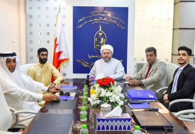 رئيس الأوقاف الجعفرية يستقبل صاحب مشروع غسيل السيارات سيد هاشم أمين