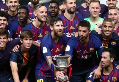 ديمبلي وتير شتيغن يقودان برشلونة إلى تحقيق كأس السوبر