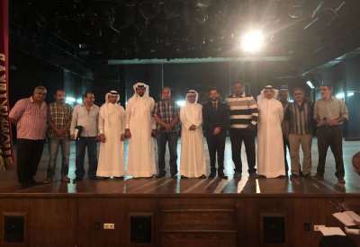 وفد مهرجان خالد بن حمد للمسرح الشبابي يقيم مؤتمرا صحافيا بالمسرح القومي في القاهرة