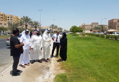 مدير عام بلدية "الجنوبية" يتفقد المرحلة الرابعة من مشروع تطوير وتجميل شارع القدس