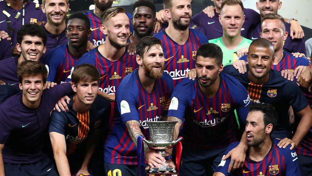 ديمبلي وتير شتيغن يقودان برشلونة إلى تحقيق كأس السوبر