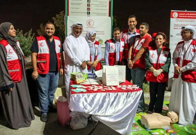 الهلال الأحمر ينظم فعالية صحية توعوية لمرتادي كورنيش الفاتح