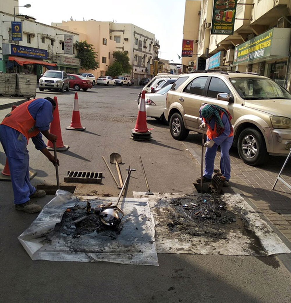 تنظيف 51 ألف فتحة تصريف لمياه الأمطار