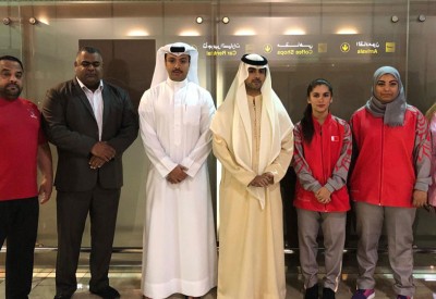 البطلة البحرينية مريم شريف تغادر للمشاركة في أولمبياد الشباب بالأرجنتين