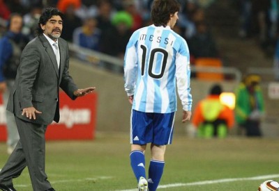 مارادونا : ميسي يذهب إلى دورة المياه 20 مرة قبل المباراة