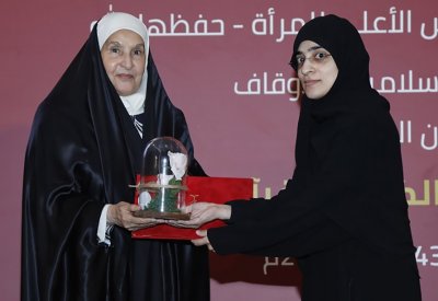قرينة عاهل البلاد تنيب الشيخة مريم بنت حسن لتكريم الفائزات بمسابقة حفظ القرآن 