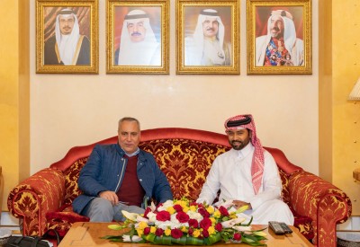 فيصل بن راشد يستقبل رئيس الاتحاد الدولي للفروسية