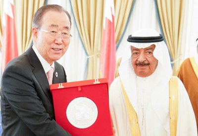 بان كي مون يعرب عن اعتزازه بحصوله على جائزة خليفة بن سلمان للتنمية المستدامة