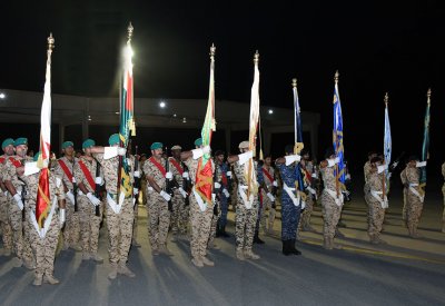 حفل استقبال وتكريم لأفراد قوة الواجب الخاص في قاعدة عيسى الجوية