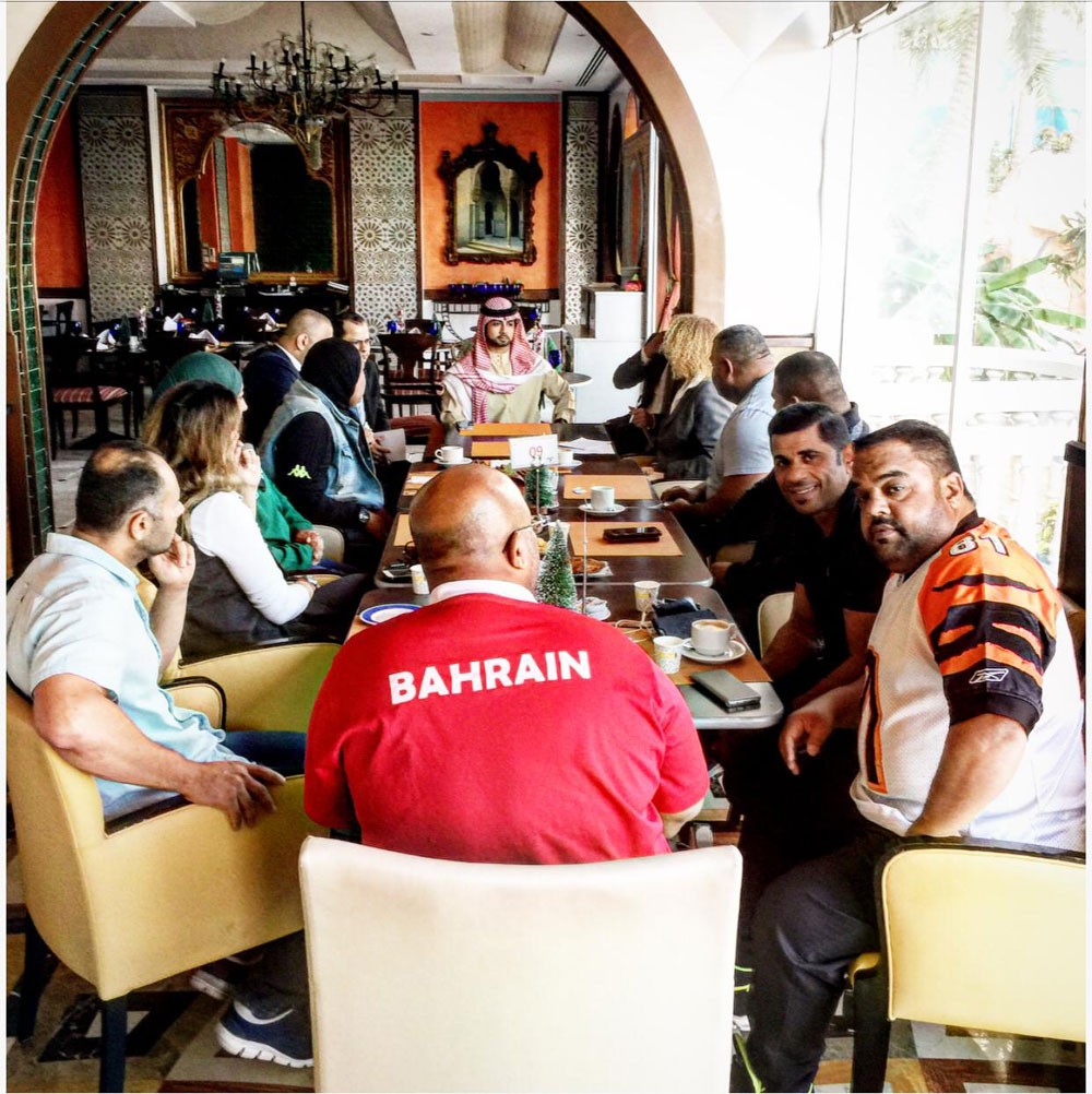 الغانم يطلع على آخر تحضيرات استضافة أندية غرب آسيا لرفع الأثقال بفندق إليت المحرق