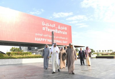 معالي الشيخ خالد بن عبد الله يزور "خليج البحرين" ويتفقد آخر التطورات الإنشائية