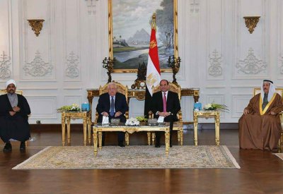 عبدالرحمن بن محمد يشارك في افتتاح أكبر مسجد وكاتدرائية في مصر